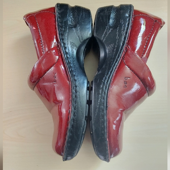 BOC Born Concept Shoes Womens 6M Peggy Clogs Slip On BC1632 Red Patent Leather - Picture 5 of 13
